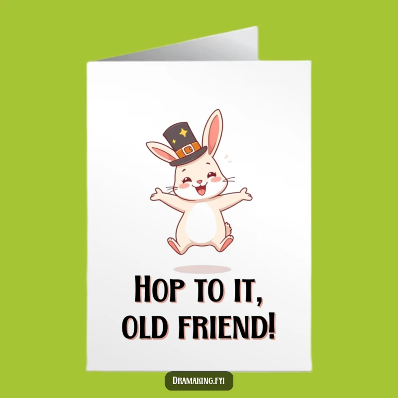 Free Printable Funny Rabbit Birthday Card: Happy Rabbit - Downloadable Gift