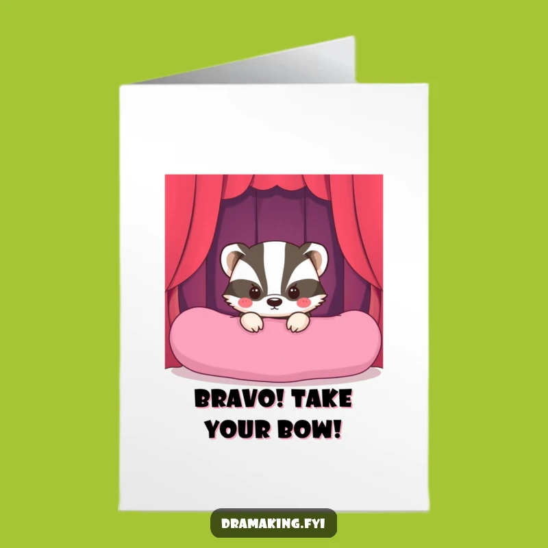 Free Printable Funny Badger Congrats Card - Spotlight Downloadable Gift