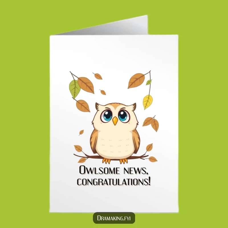 Free Printable Funny Owl Congratulations Card - Unexpected Joyous Downloadable!