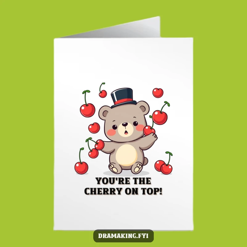 Juggling Bear Congrats: Free Printable Card for Skillful, Silly Achievements!