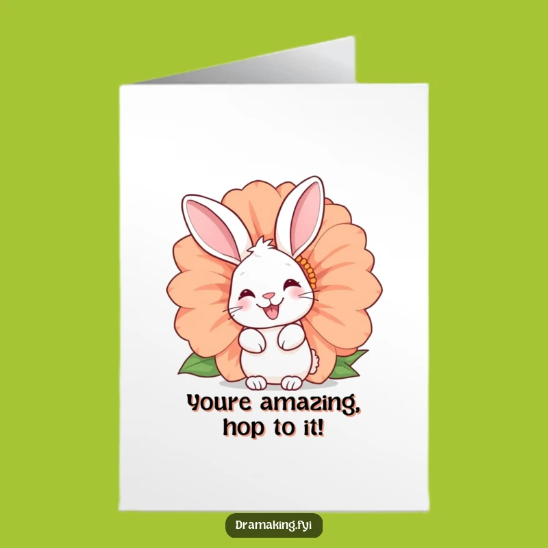 Free Printable Congratulations Card: Funny Rabbit Peeking Hilarious Downloadable Greeting