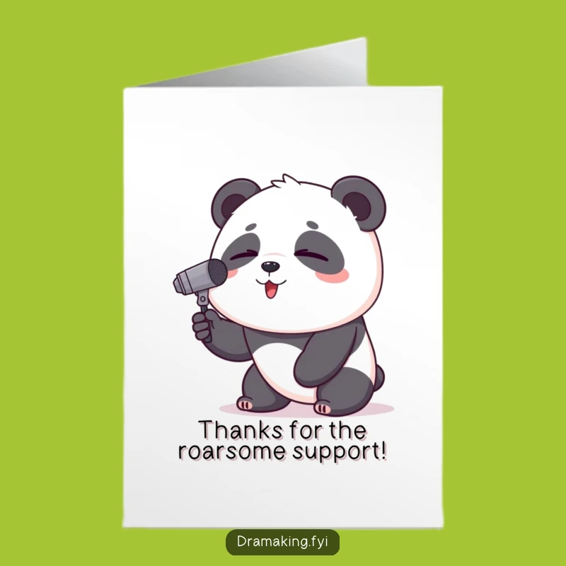 Free Printable Funny Panda Thank You Card - Express Gratitude with a Song!