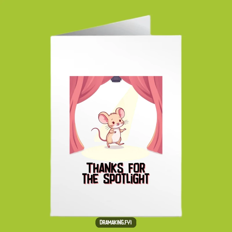 Free Printable Thank You Card: Tiptoeing Mouse - Funny Downloadable Gift