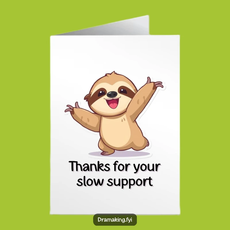 Free Printable Sloth Thank You Card for a Laid-Back Downloadable Note