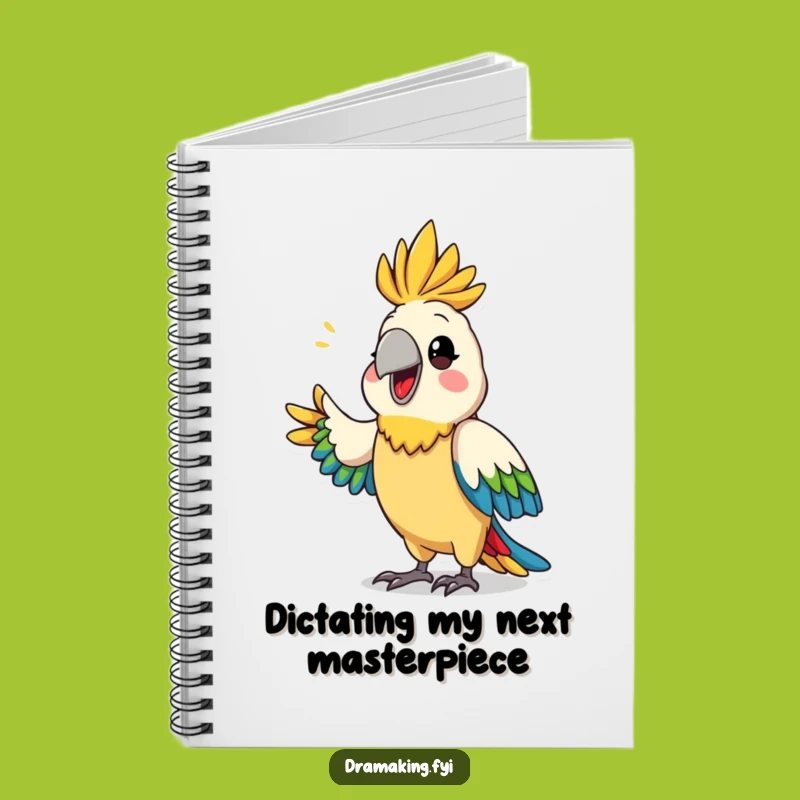 Funny Parrot Drama Notebook: Record Announcements, Proud Bird Journal