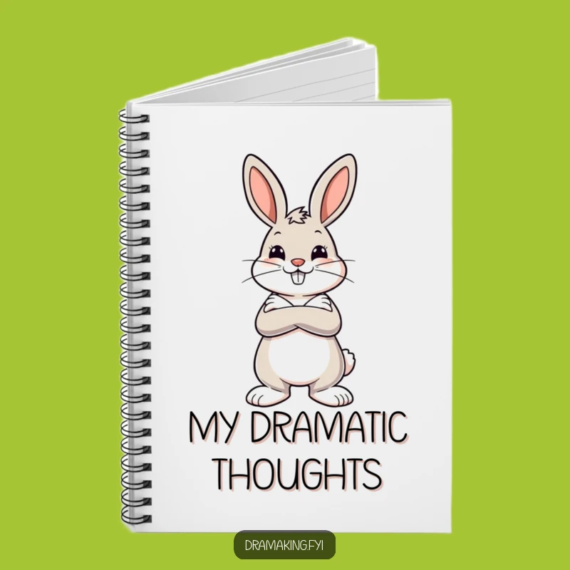 Funny Dramatic Bunny Notebook: Jot Down Your Bold Ideas