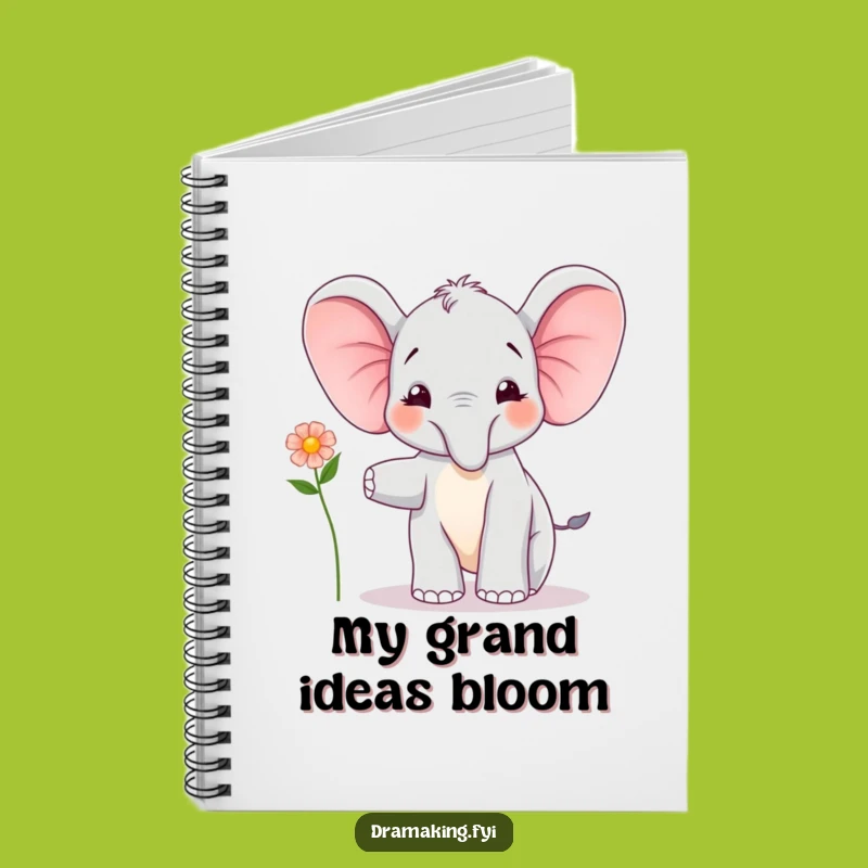 Funny Elephant Calf Balancing Notebook: Jot Down Joyful Thoughts, Ideal Gift