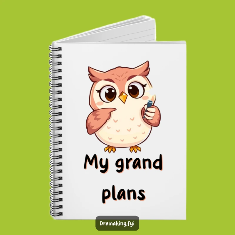 Funny Owl Spotlight Notebook: Excited Character Journal for Your Scripts