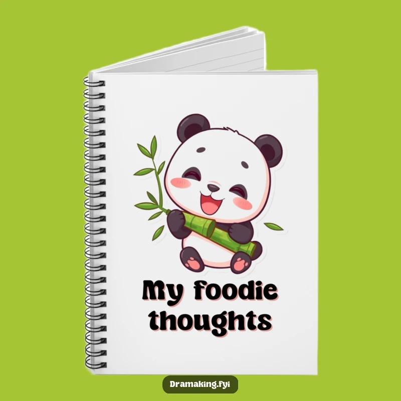 Funny Panda Bamboo Munching Notebook: Calm Character Journal for Thoughts