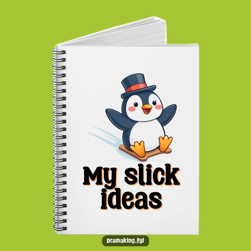 Funny Penguin Top Hat Notebook: Hilarious Journal for Ideas, Perfect Funny Gift!