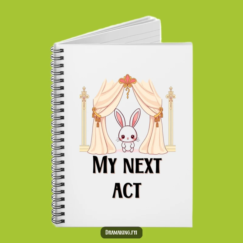 Funny Rabbit Curtain Notebook: Curious Character Journal for Your Plans