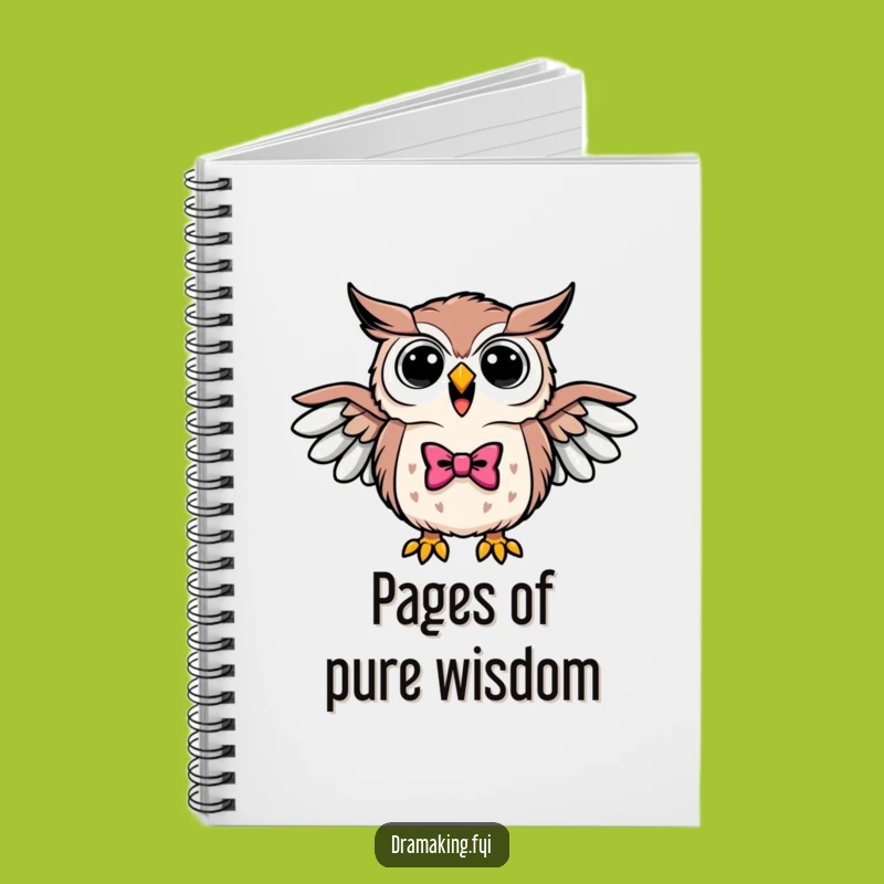 Funny Triumphant Owl Bowtie Notebook - Journal Your Wise Thoughts