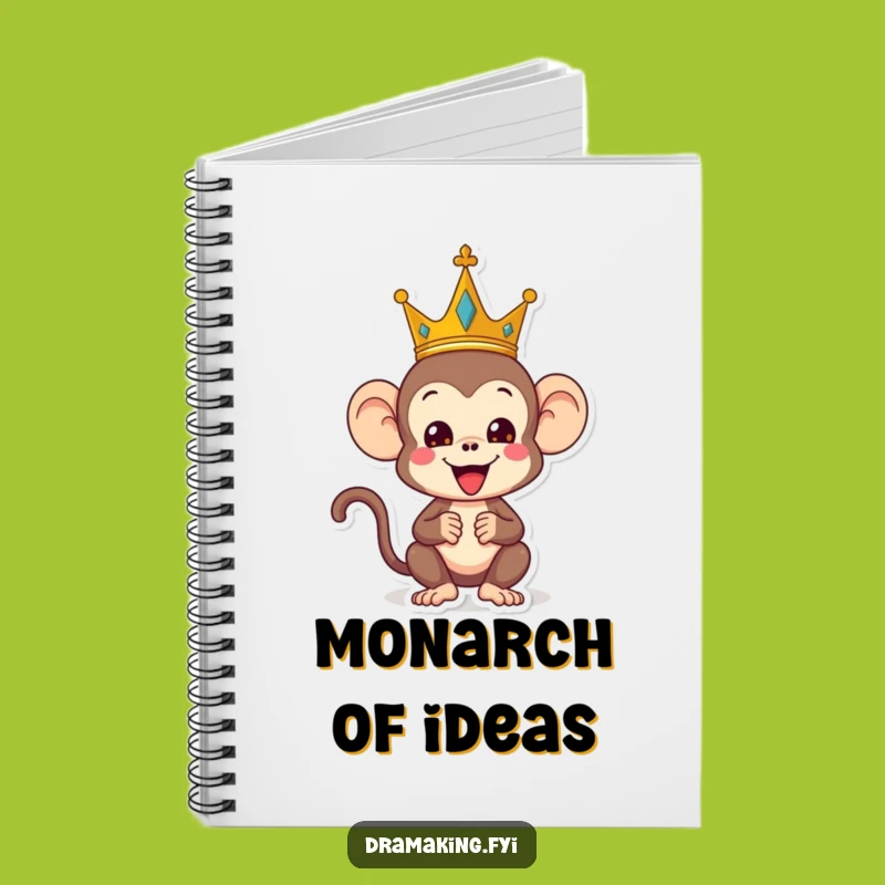 Funny Monkey King Journal: Regal Silliness Notebook for Royal Ideas