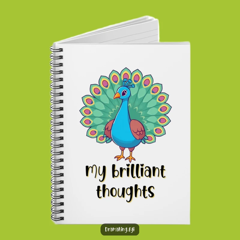 Funny Regal Peacock Notebook - Hilarious Bird Journal for Creative Notes, Funny Gift