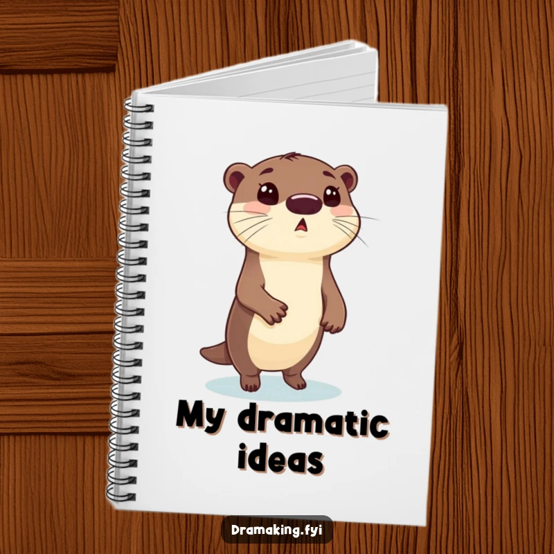 Funny Otter Notebook: A surprised otter in a dramatic pose, perfect for jotting down notes with a touch of animal humor.