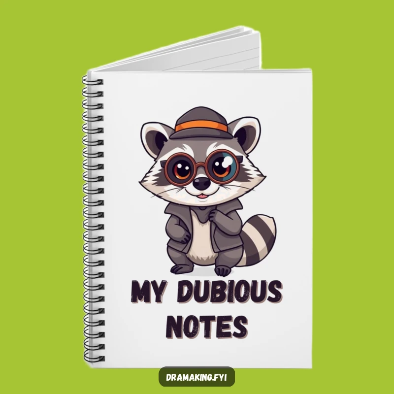 Funny Raccoon Detective Notebook: Case Notes & Funny Ideas, Ideal Gift