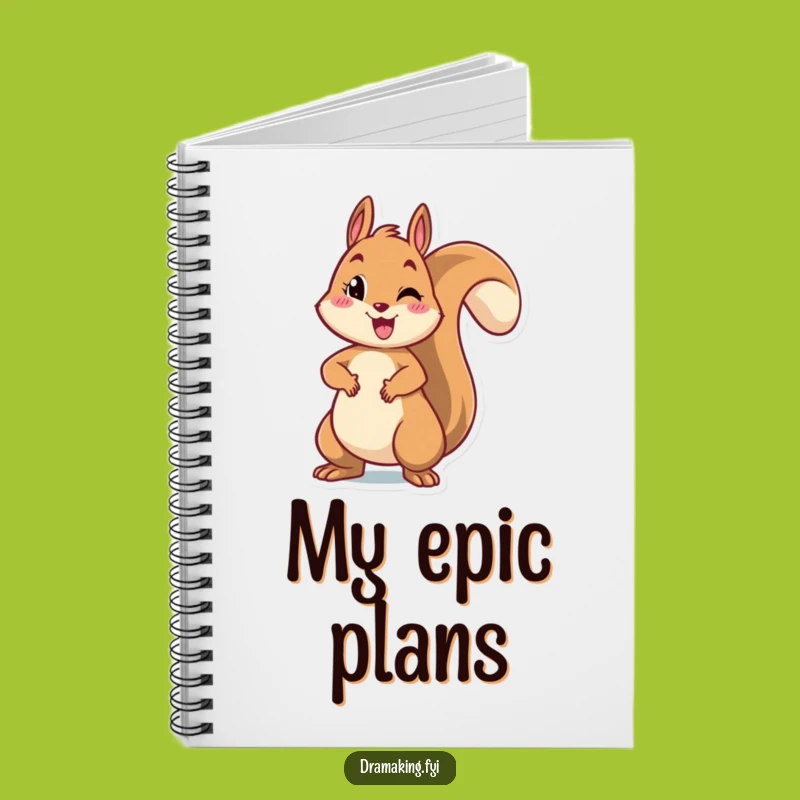 Funny Squirrel Pose Notebook: Cheerful Rodent Dramatic Journal Gift