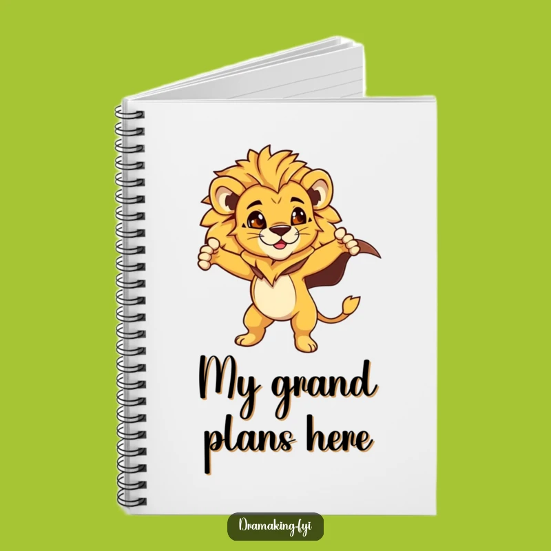 Funny Lion Cub Cape Notebook: Jot Down Heroic Ideas, Ideal Funny Gift