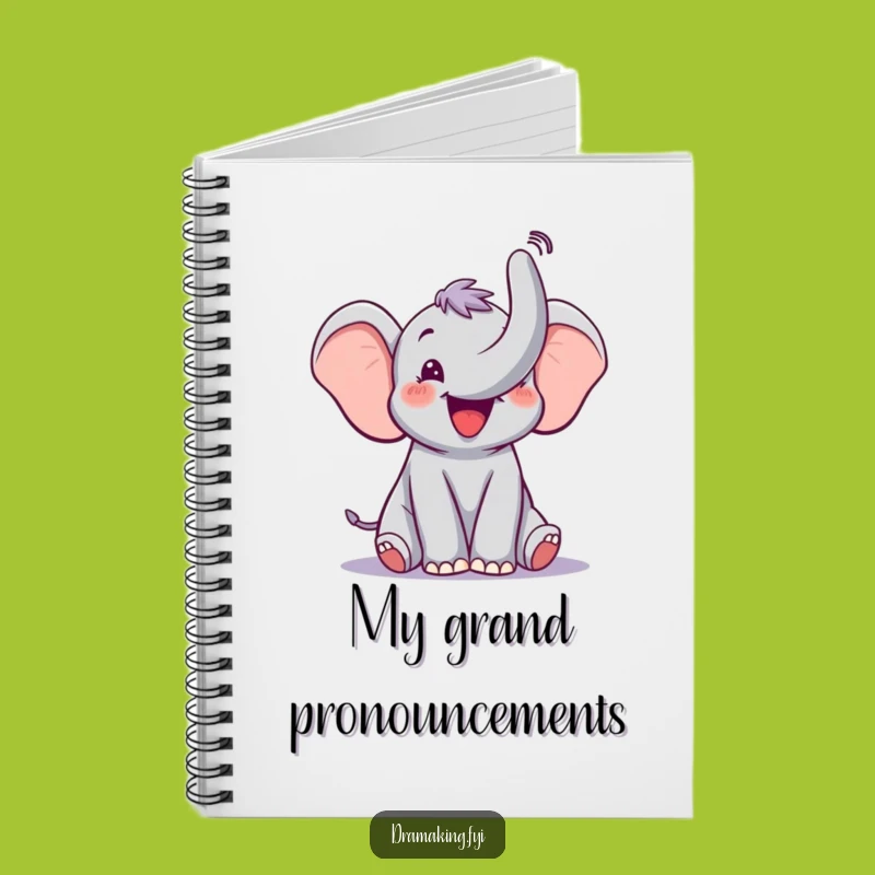 Funny Elephant Trumpet Notebook: Capture Joyful Thoughts with Hilarious Flair