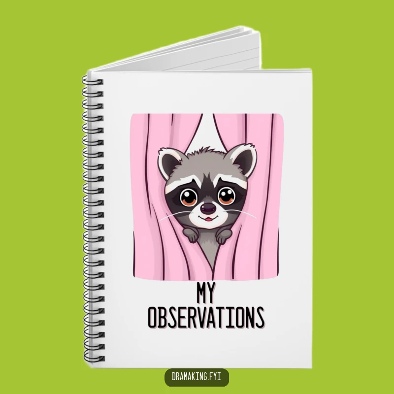 Funny Mischievous Raccoon Notebook: Jot Down Your Playful Thoughts