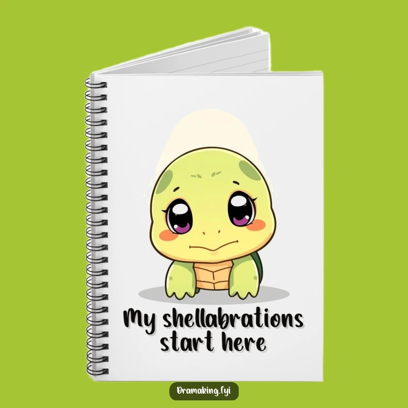 Funny Shy Turtle Notebook: Journal Your Thoughts, Peek-a-Boo Cover