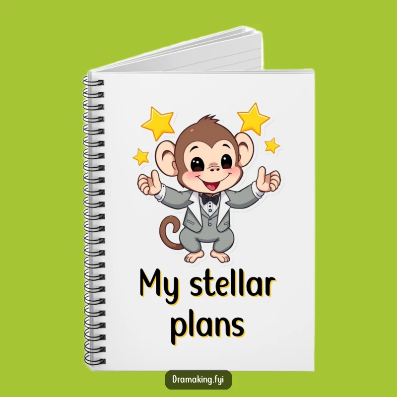 Funny Monkey Tuxedo Notebook: Hilarious Journal for Ideas, Perfect Funny Gift!