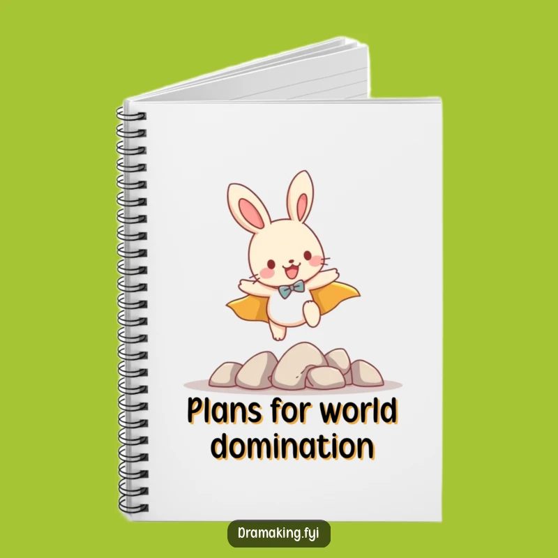 Funny Bunny Hero Notebook: Leaping Cape Bunny Journal, Adorable & Hilarious Gift!