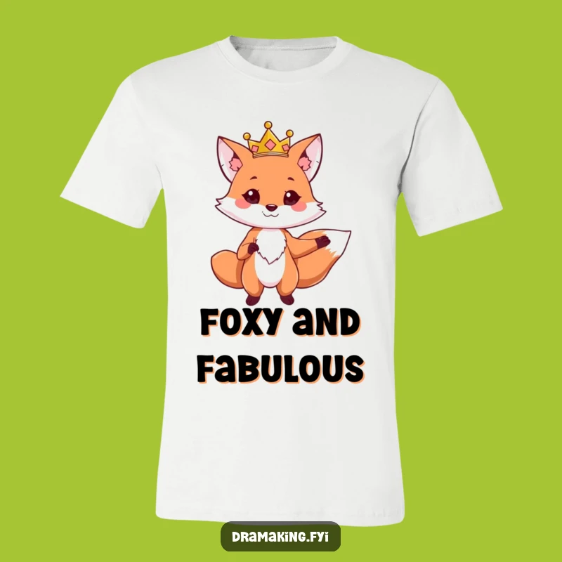 Funny Fox King T-Shirt: Regal Pose Apparel, Majestic & Hilarious Gift!