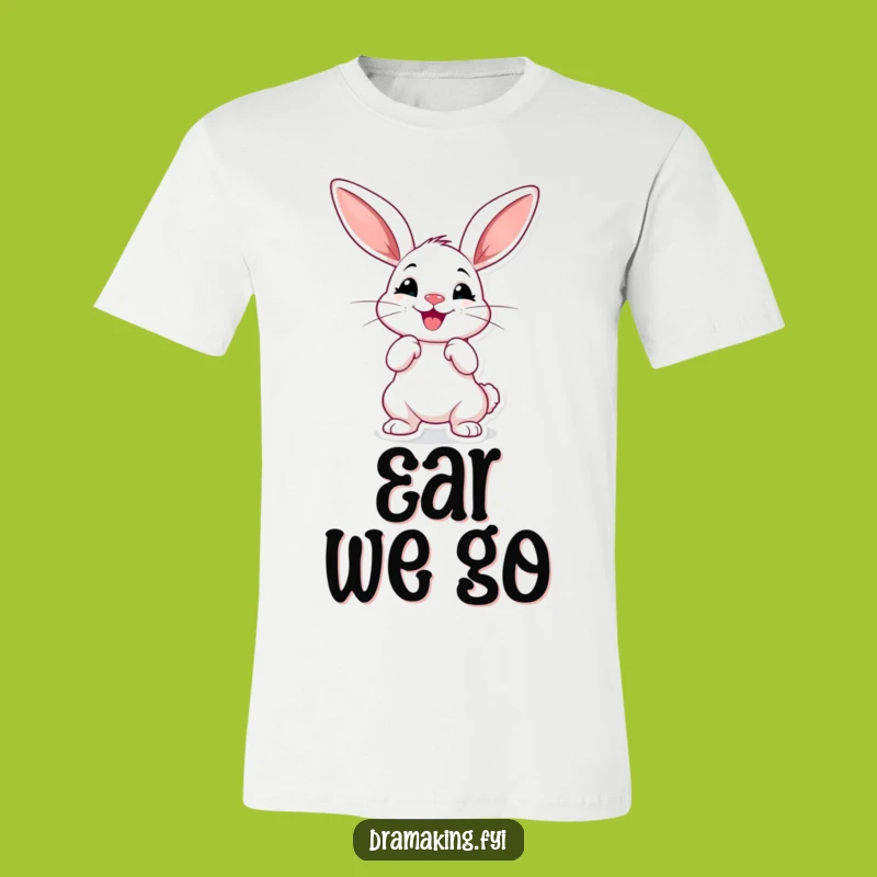 Funny Dramatic Rabbit T-Shirt - Hilarious Long-Eared Pose Tee for Bunny Fans