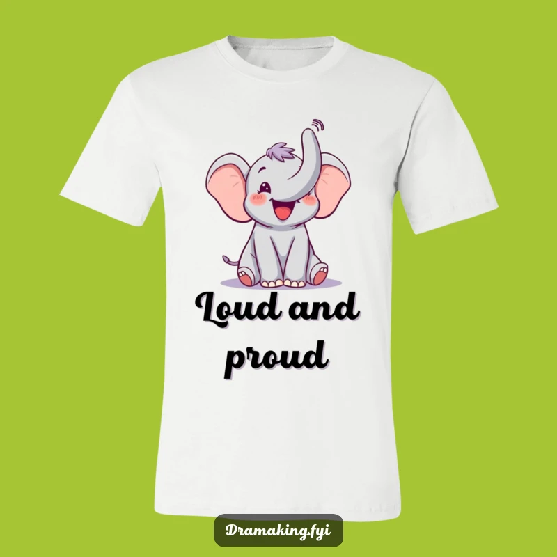 Funny Elephant Trumpet T-Shirt: Wearable Joy and Hilarious Celebration Apparel