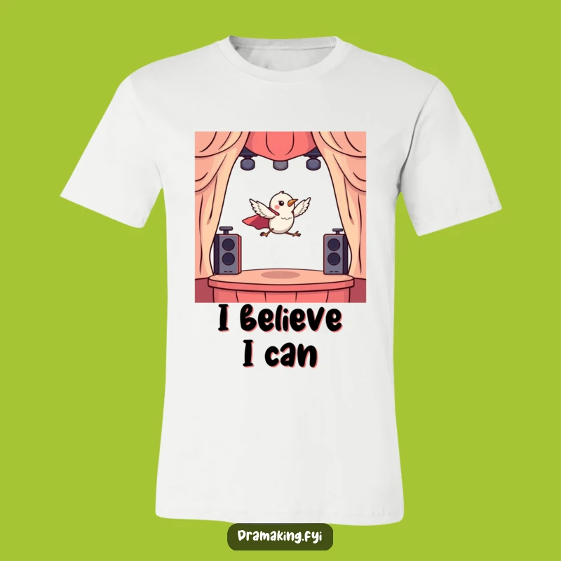 Funny Hero Bird Leaping Shirt: Dramatic Flight Tee