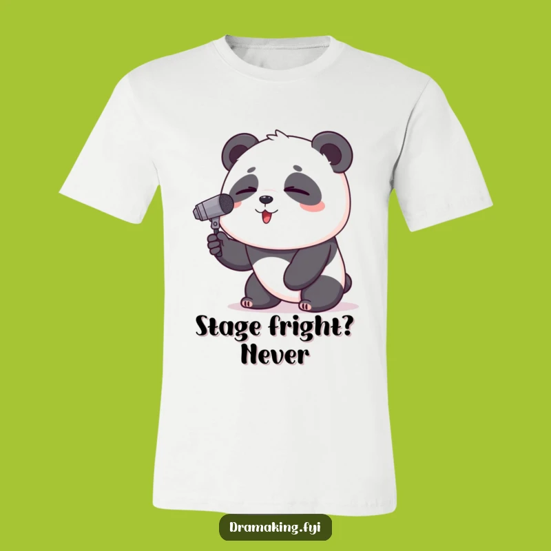 Funny Panda Microphone T-Shirt: Wear Your Love for Music Hilariously