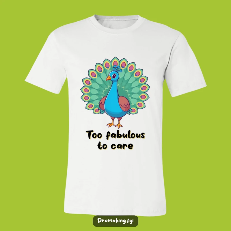 Funny Regal Peacock Flared Tail T-Shirt - Hilarious Bird Design & Perfect Funny Gift
