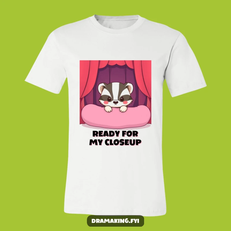 Funny Shy Badger Stage T-Shirt: Hilarious Apparel for the Eagerly Anticipating Introvert