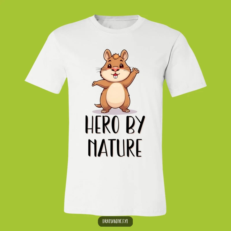 Funny Capybara Hero T-Shirt: Strike a Funny Pose with Legendary Style!