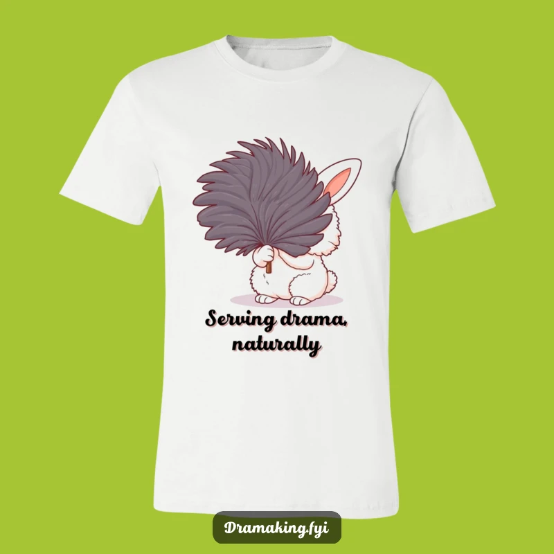 Funny Bunny Fanning T-Shirt: Hilarious Fluffy Rabbit Summer Tee Gift Idea