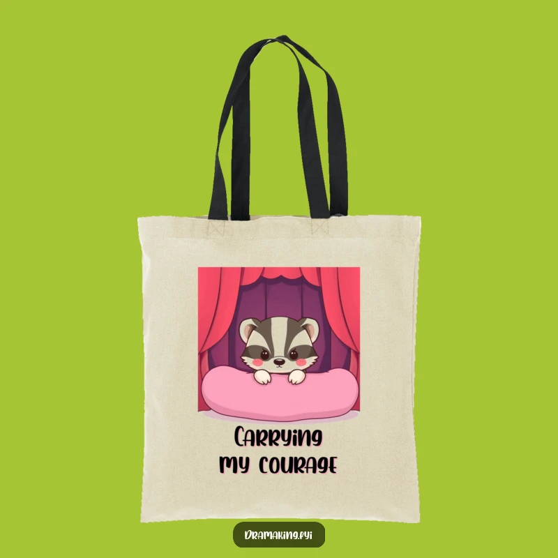 Funny Shy Badger Stage Tote Bag: Carry Your Essentials with Hilarious Anticipation
