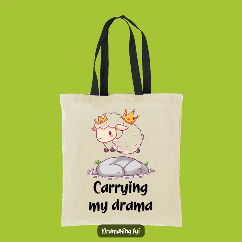 Funny Sheep Crown Tote Bag: Carry Your Laughs, Perfect Gift for Stylish Klutzes