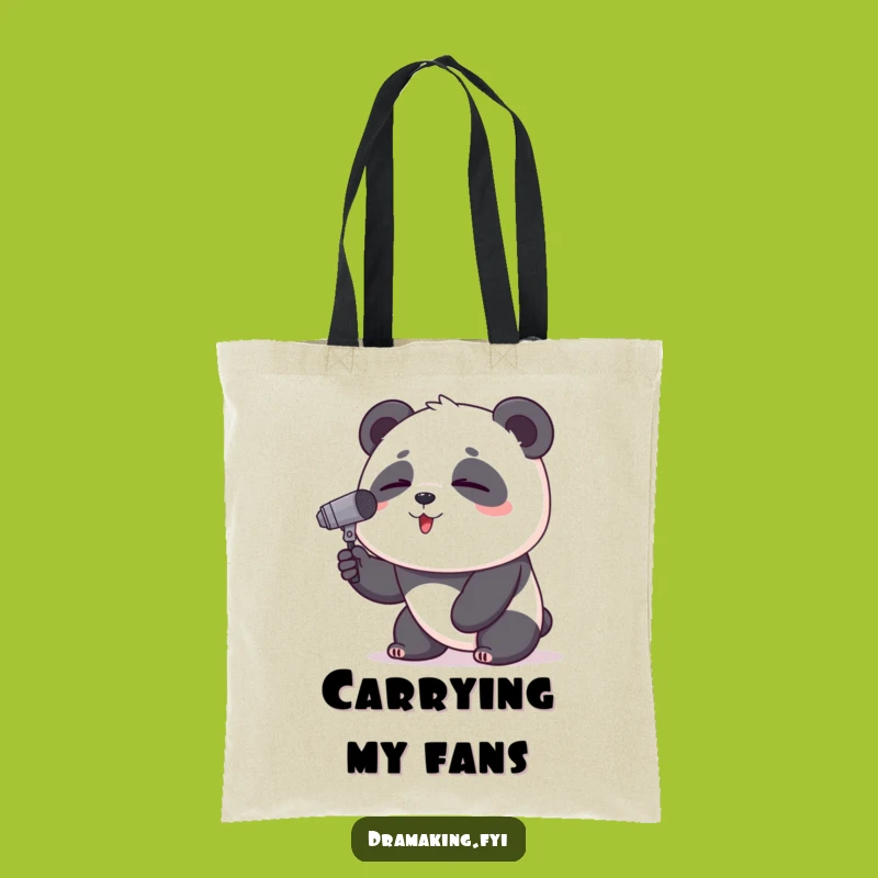 Funny Panda Music Tote Bag: Carry Your Tunes in Style Hilariously