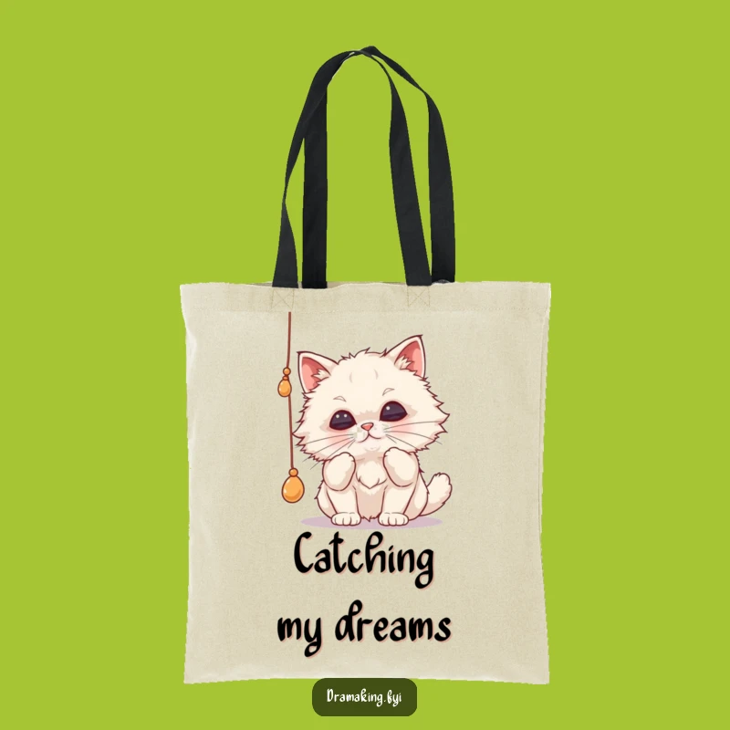 Funny Cat String Play Tote Bag - Durable & Hilarious Pet Accessory, Perfect Funny Gift