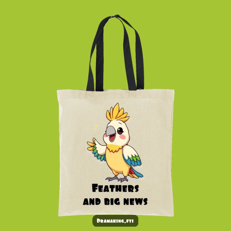 Funny Parrot Drama Tote Bag: Carry Your Message, Perfect Quirky Gift