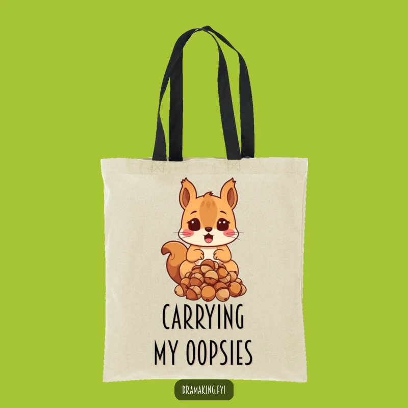 Funny Surprised Squirrel Tote Bag: Carry Your Surprises with Funny Flair!
